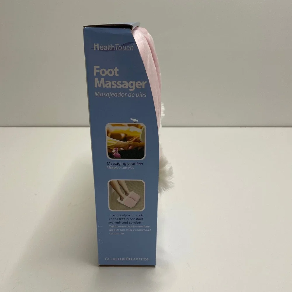 HealthTouch Pink Plush Vibrating Foot Massager Battery Operated NEW Mother's Day